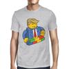 1Tee Mens USA President Border Wall Lego  T-Shirt