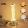 USB Rechargeable Light Faux Crystal Cordless Lamp 3 Color Modes Brightness Battery Operated Adjustable LED with Touch Control Small Table