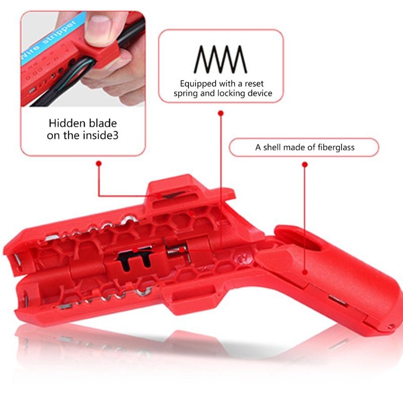Precise Cable Wire Stripper Stripping Pliers with Adjustable Depth for Efficient Handling of Various Wire Types