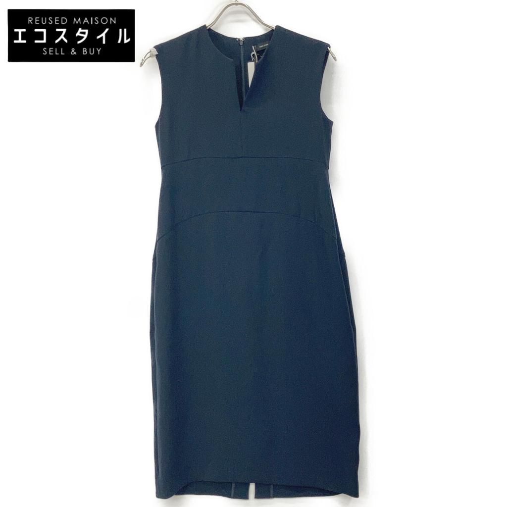 YOKOCHAN YCD-623-888 23rd year Navy Slit Line Dress dress 36 NavyUsed