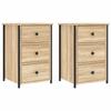 VidaXL Tables de chevet 2 pcs chêne sonoma 40x36x60 cm bois ingénierie 825996
