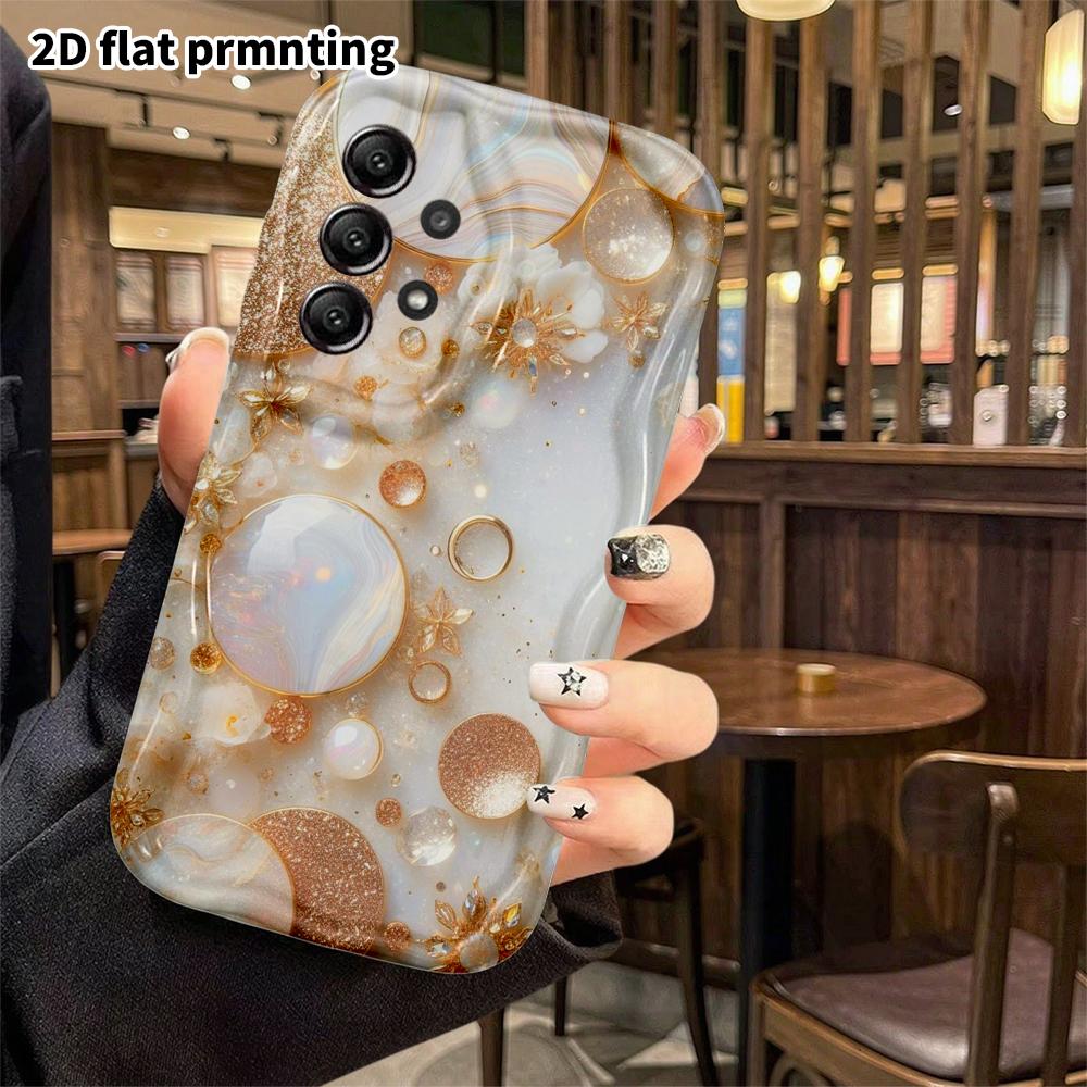 Phone Case: 2D Flat Samsung Galaxy A34 A35 M05 M06 S20 S22 S21 FE Plus 5G Protective Case, Gem Jewelry, Christmas and Halloween Gift