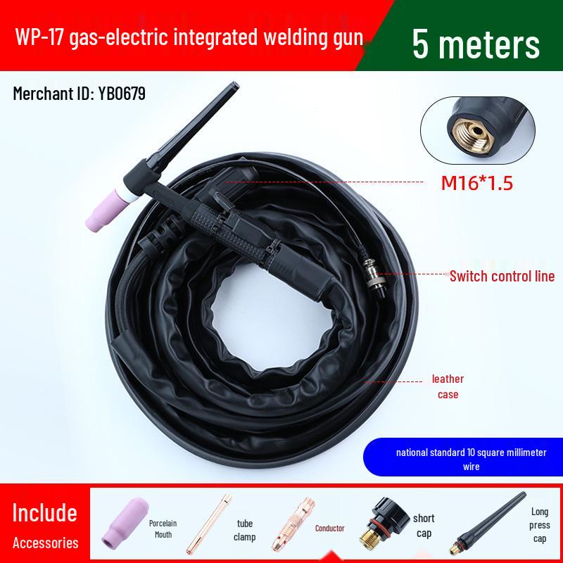 WP-18/26 Water-Cooled Argon Arc Welding Gun Set with Cable & Earth Handle