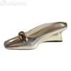 Fashion Square Toe Women Slippers Mules Sandals High Heels Shoes Woman Loafers 2025 Trend Designer Summer Shallow Soft Leather Slides