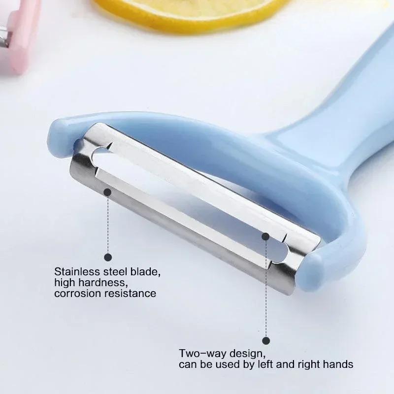 Kitchen Long Style Fruit Peeler, Stainless Steel Peeler For Peeling Apples, Potatoes, And Loofah