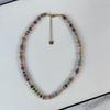 Colorful Semi-Precious Stone Beaded Necklace - Handmade Vintage Clavicle Chain with Optional Multi-Color Design