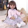 55cm Black Skin Reborn Girl Doll Full Silicone Vinyl Realistic Princess Babies Dolls Kids Christmas Halloween Decoration Gifts