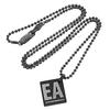 Emporio Armani Black and Gunmetal Necklace Pendant EGS2754060 [Used]