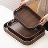 Polished Walnut Tea Tray Hollowed-out Handle Breakfast Serving Tray Tea Serving Plate  Desserts