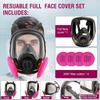 Full Face Respirator with 4x Filters, Universal 40mm Fit for 2097/6001/P-A-1, Anti Fog for Chemical & Dust