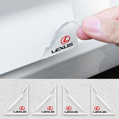 2Pcs Transparent Car Door Corner Anti-collision Covers Stickers For IS250 IS200 CT200h GS300 LS430 RX450h LX570 IS300