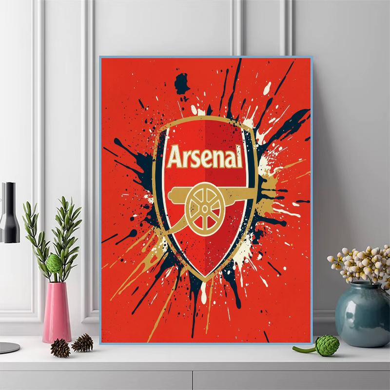 Arsenal F.C 100% Round Full Drill 5D DIY Diamond Painting Embroidery Cross Stitch Rhinestone Décor