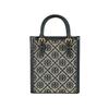Tory Burch T Monogram Classic Allover Print Fabric And Leather Tote Bag Unisex Tote Bag Navy-Blue 87146-405