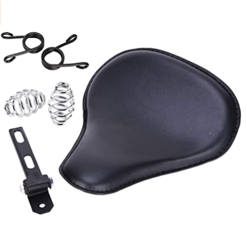 YIBO Honda Motorcycle Vintage Seat with Synthetic Spring and Shock Absorption Leather, Bracket,