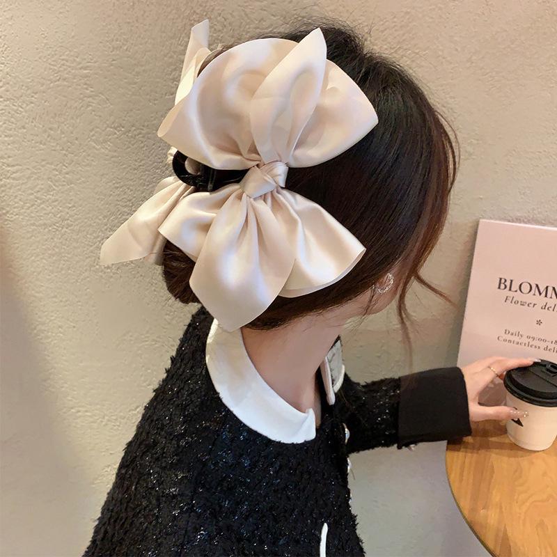 2025 Large Black Bow Claw Clip - New Trendy Women's Hair Accessory for Elegant Style