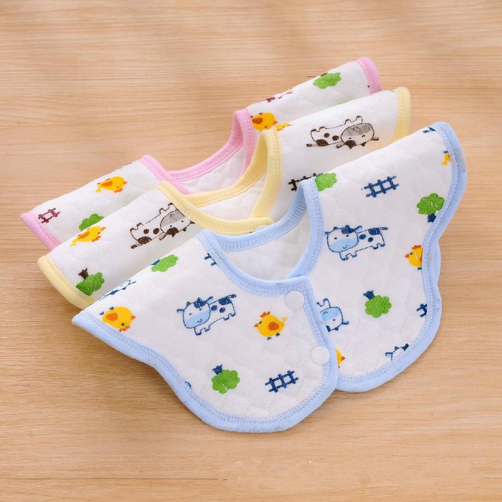 3 Stück Baby 360 Grad Drehung Neugeborenes Baumwoll Lätzchen Baby Speicheltuch Wasserdichtes Lätzchen