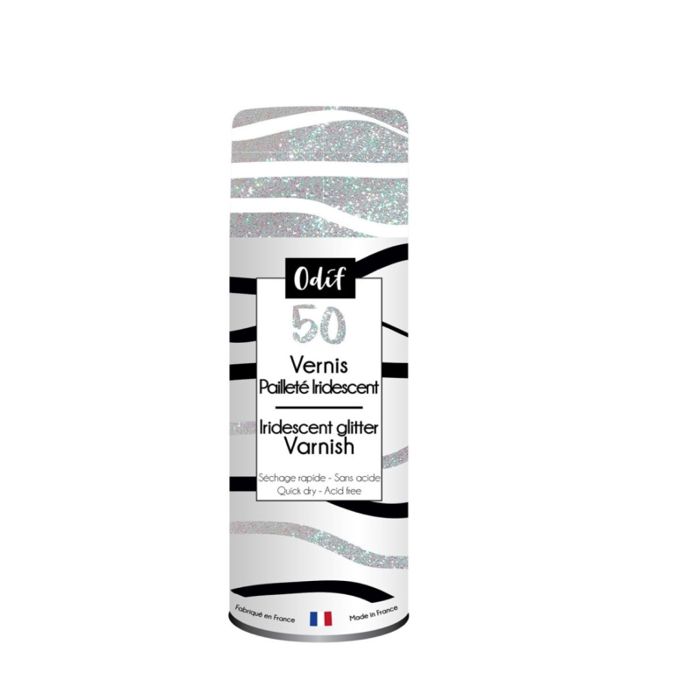 Spray Varnish - ODIF - Multicolor Glitter - Instant Drying - Good Coverage - 125 Ml