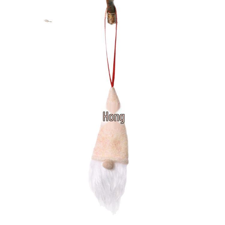 

Santa Claus No-Face Doll Wine Bottle Cover & Christmas Pendant 2019 Gray сірий колір/червоний