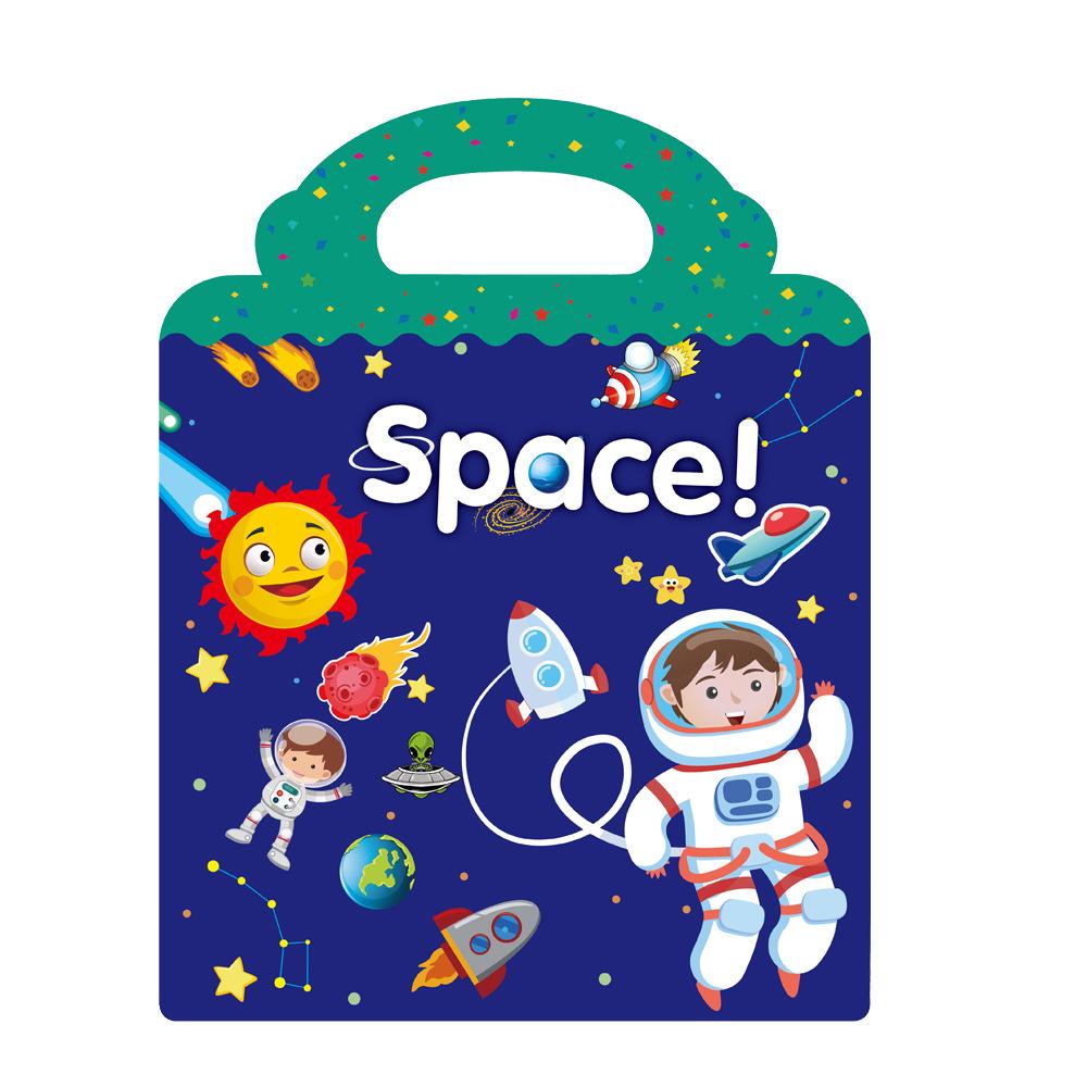 Children Cartoon Funny Animal Insect Ocean Learning Cognition Scene Stickers DIY Hand-on Sticker Book Educational Toys