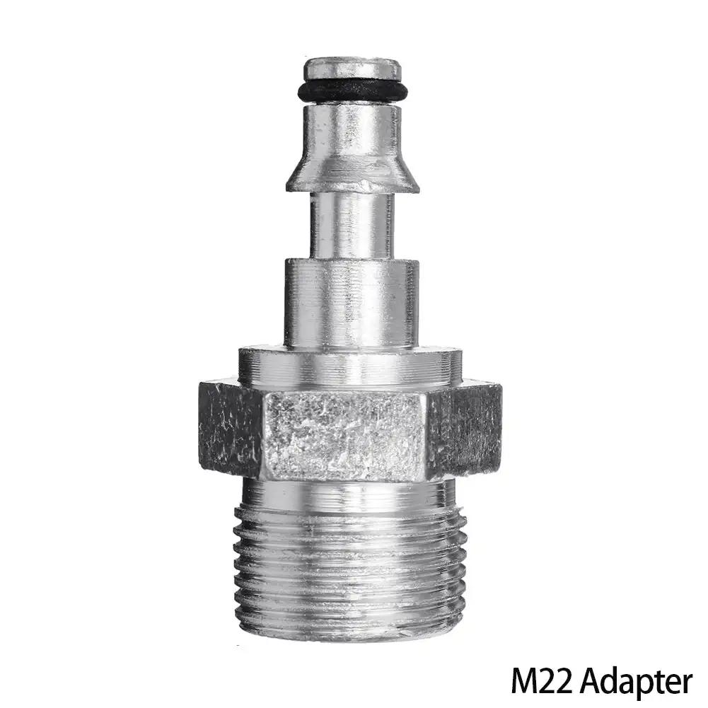 Högtryckstvättadapter Skumsprutmunstycke Mässingskontakt Snabbkoppling M14 M22 Hane Hona Koppling för Biltvättverktyg
