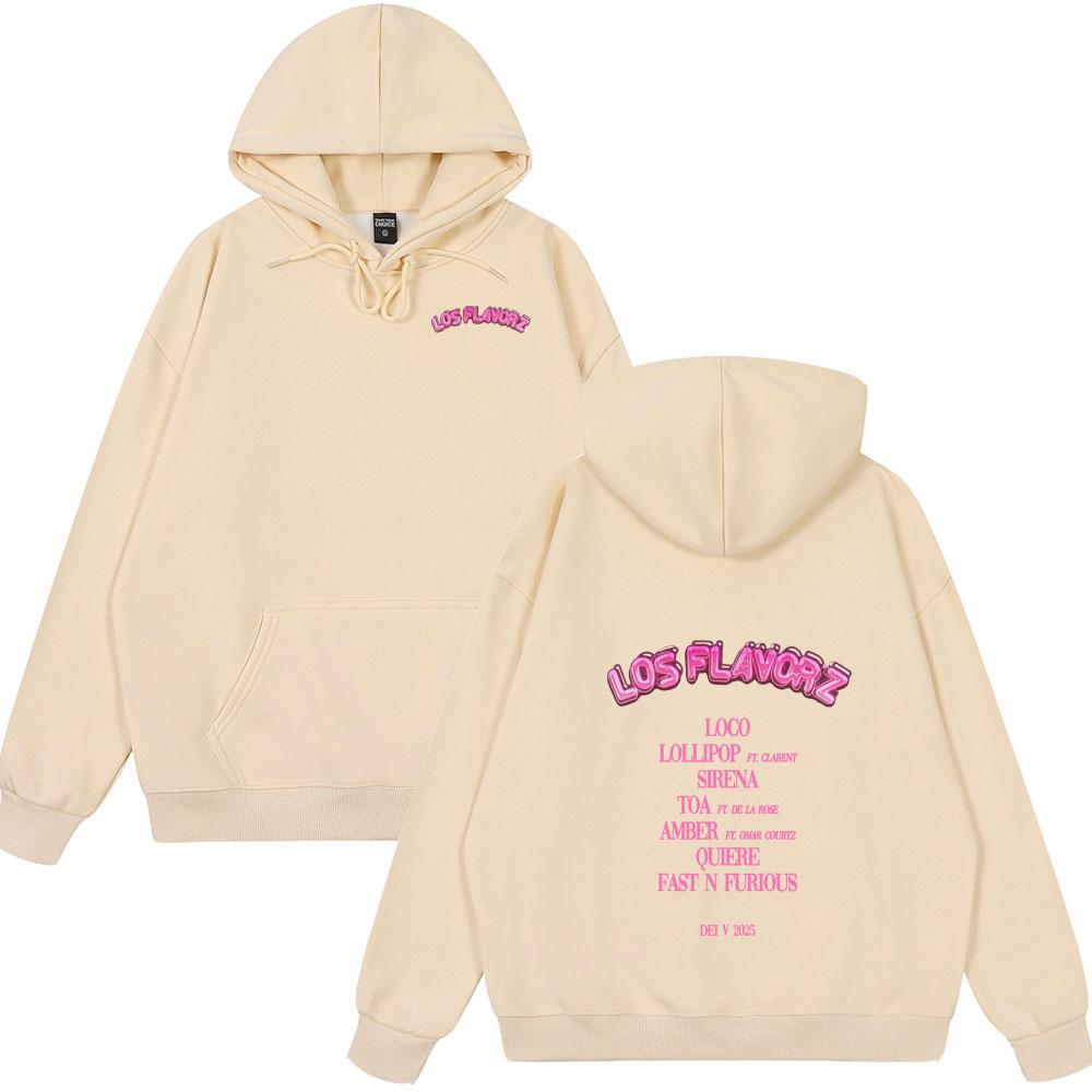 Rapper Dei V LOS FLAVORZ 2025 Album Hoodie Herren Damen Kleidung Vintage Hip Hop Oberteile Lässige Baumwolle Harajuku Oversized Herren Hoodies