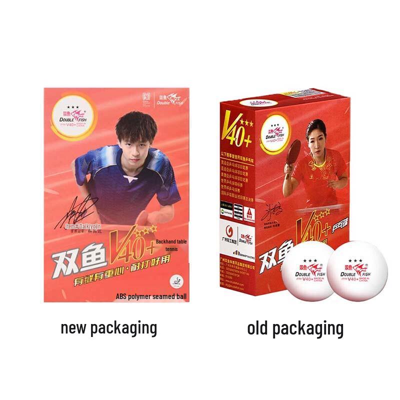 Double Fish 3-Star V40+ Table Tennis Balls 6-Pack