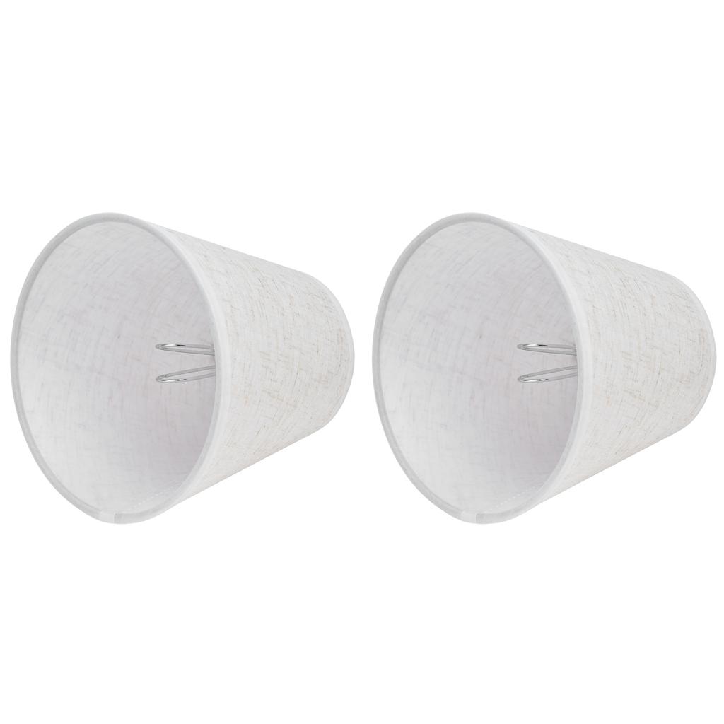 2PCS Table Lamp Shade Cover Fabric Clip On Lampshade for E14 Screw Candlestick Lamp Chandelier