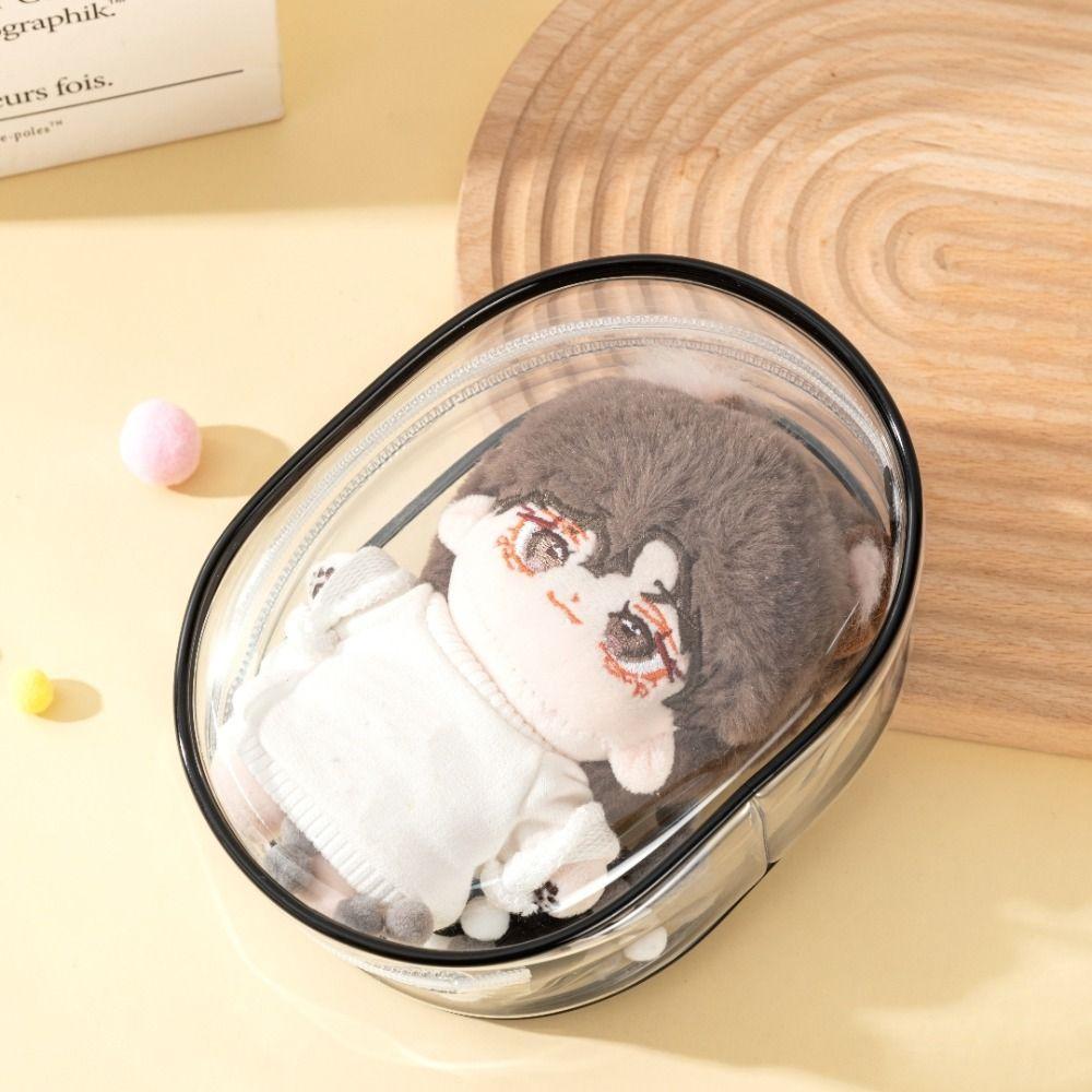 PVC Cotton Doll Display Bag with Keychain Cotton Doll Storage Bag  Doll Accessories
