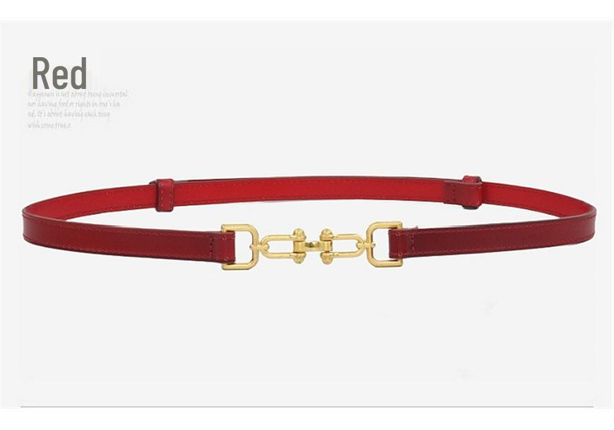 Women's Genuine Leather Retro Skirt Belt - 2023 High-End Design for Sweaters & Outerwear.