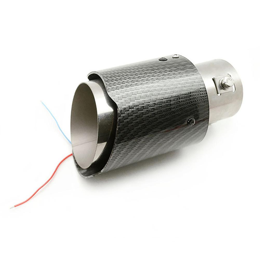 

Светящийся светодиодный глушитель выхлопа со светодиодными разноцветными огнями, простая установка, карбоновое волокно, насадка на выхлопную трубу автомобиля, глушитель, выхлопные системы