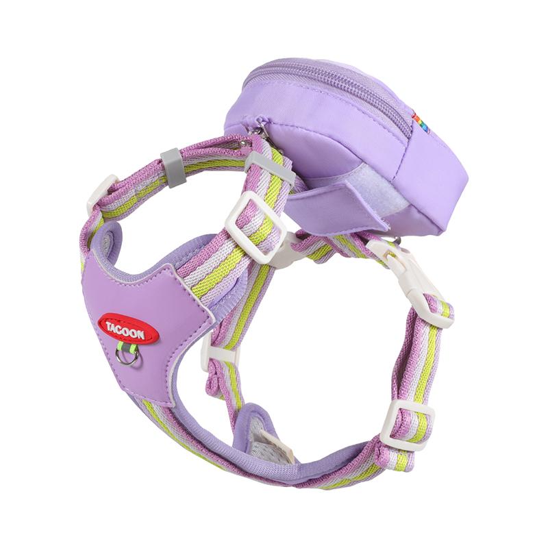 Adorable Dog Harness with Backpack & Leash Comfortable Adjustable No-pull Pet Chest Strap Sherina Bichon Frise Outdoor Supplies