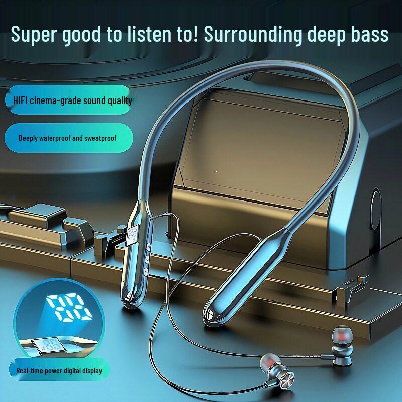 2026 Wireless Bluetooth Neckband Headphones: In-Ear, Noise Cancelling, Long Battery Life, Comfortable For Sports