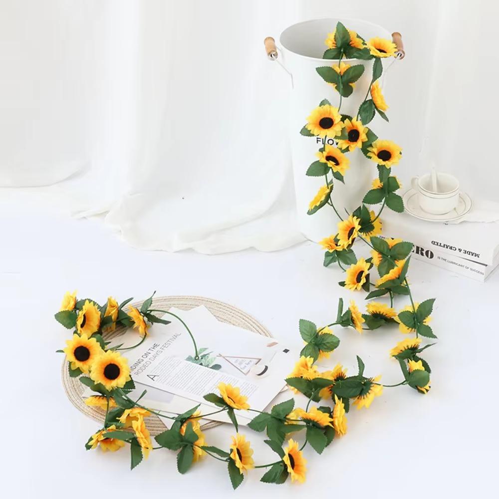 26 Heads Fake Sunflower Vine Floral Art Simulated Flower  Christmas