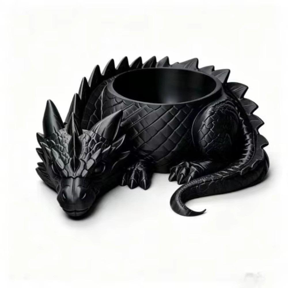 Resin Sleeping Dragon Planter Handcrafted Texture Planter Pot Creative Succulent Pot  Gift