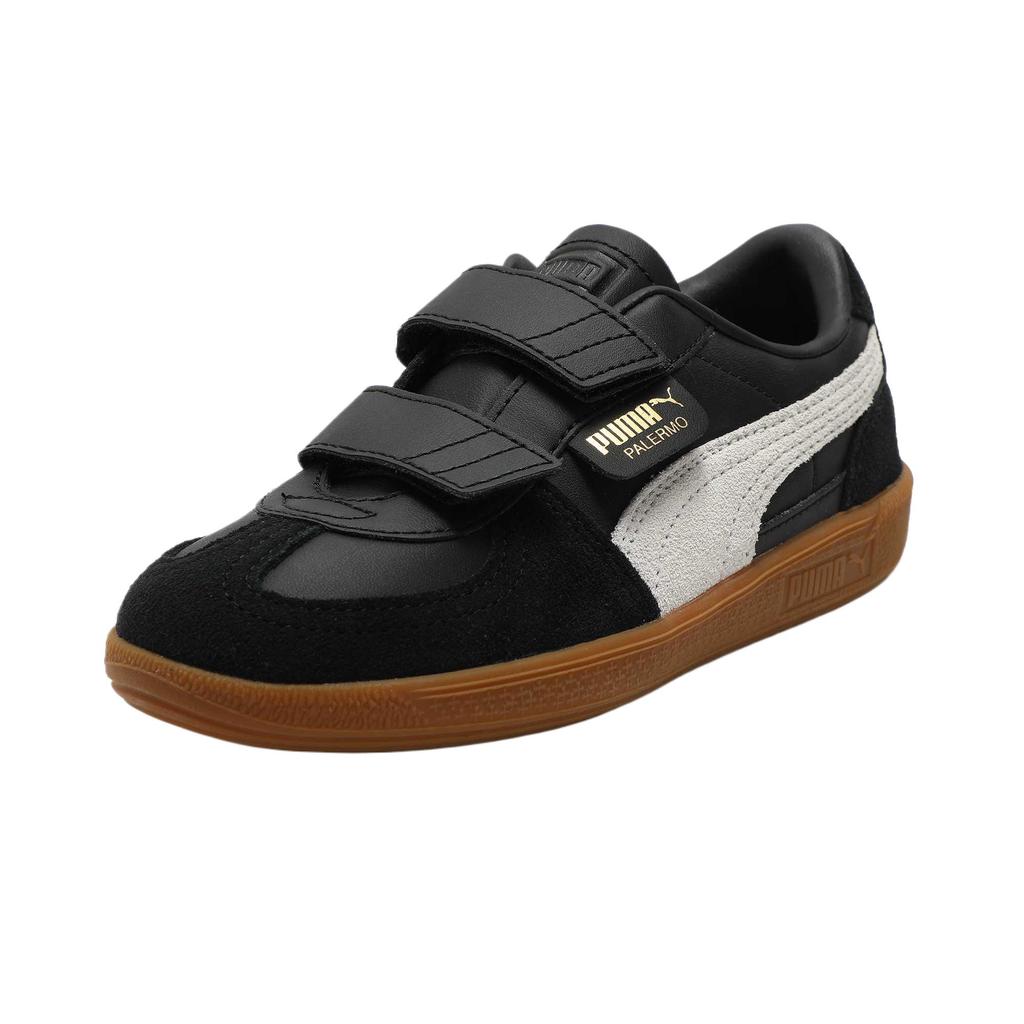 Puma Palermo Elevata Leather Little Kid Black Feather Grey Gum Kids Sneakers 402003-03