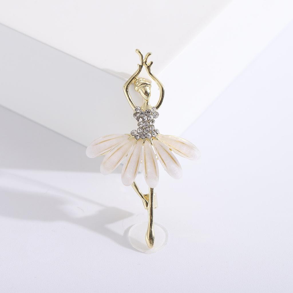 Baroque Luxury Ballerina Design Brooch for Men and Women Jewelry Accessories Wedding Holiday Party Gift