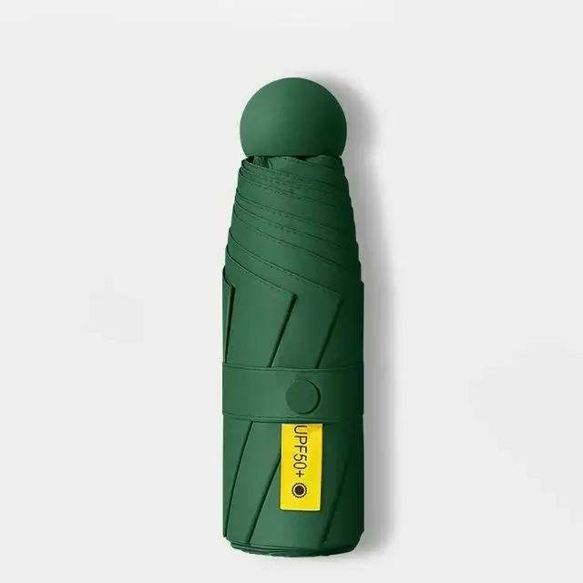 8-Ribs Sun Umbrella Portable Mini Umbrella Sun Protection Capsule Umbrella Parasol with Box UV Folding Pocket  Umbrella