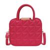 Rhombus Indentation Temperament 2025 New Trendy Simple Temperament Single Shoulder Crossbody Portable Small Square Women's Bag