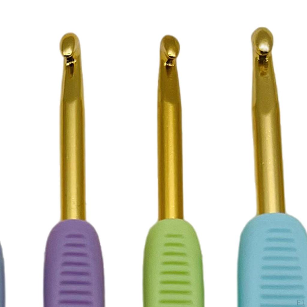 Crochet Hooks Kit 7x Gift Multi Colour with Soft Handle Knitting for Beginner