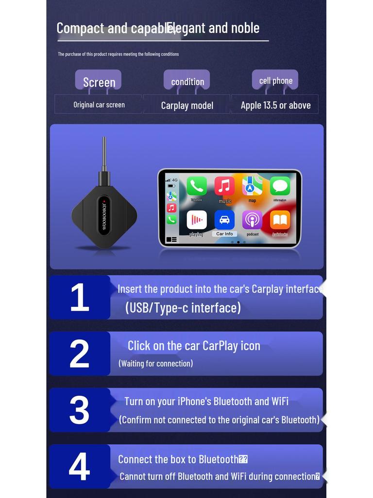 Wireless CarPlay Adapter for Apple Devices - AIBOX Smart Box
