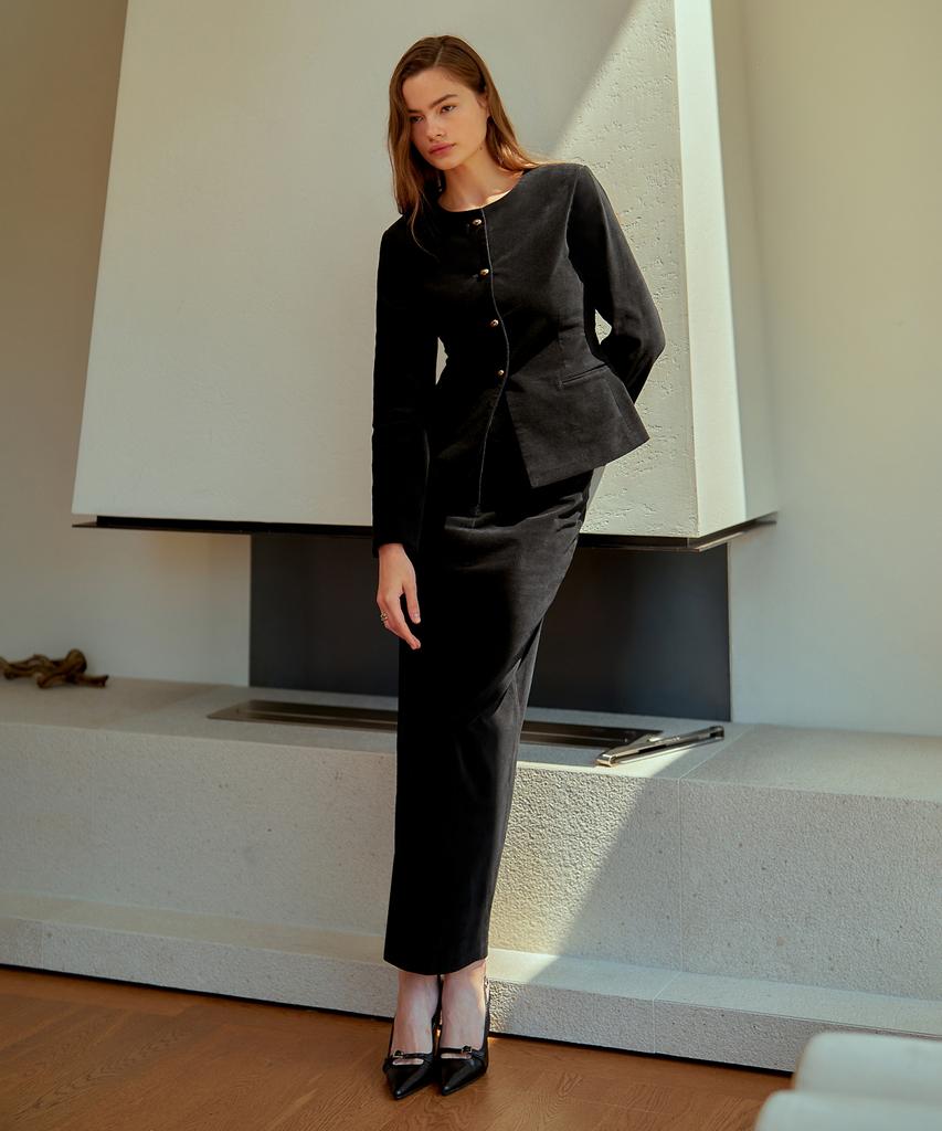 Retour Deux Vingt Quatre Aude H-Line Skirt (Black)
