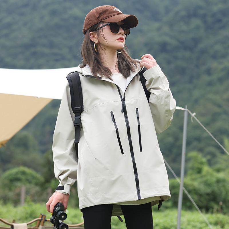 Chunqiu Bird Unisex Windproof Waterproof Loose Jacket - Heat-Sealed Outdoor Windbreaker