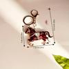 Lucky Horse Keychain Metal Alloy Key Ring Red Car Key Bag Pendant Chinese Zodiac Horse Gift Ideal for Birthday Valentine‘s Day