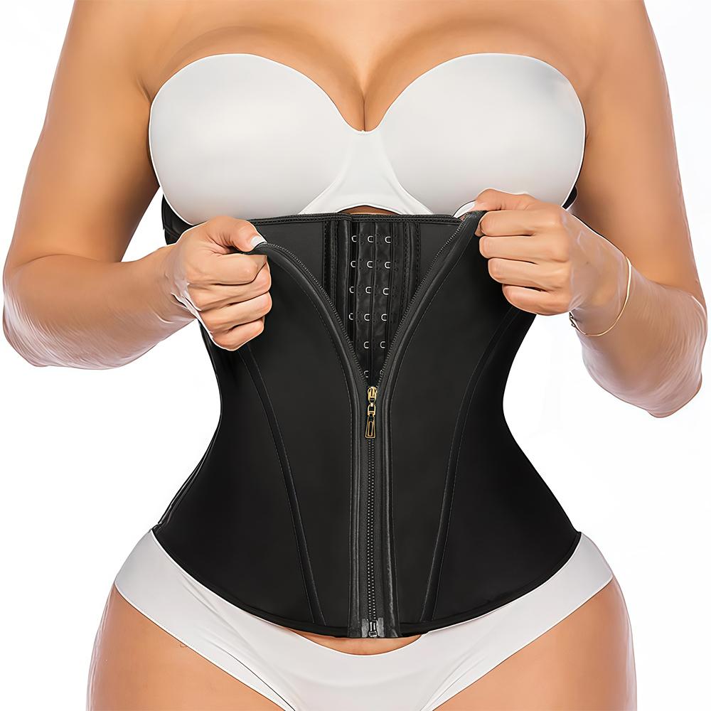 Durable And Safe Womens Waist Trainer Corset With Zipper Sweat Waist Trimmer For Women Workout Belt Corset Shapewear