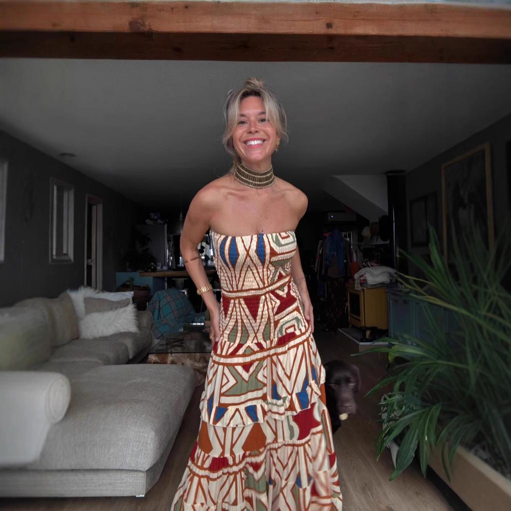 Summer Women's Retro Bohemian-style Printed Halter Dress