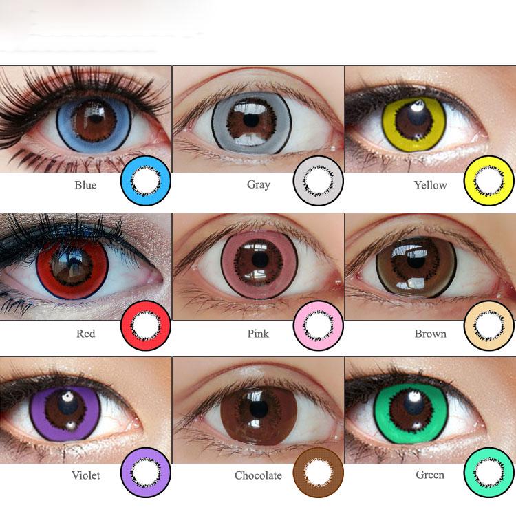 

1 пара шторм цвет видимой косплей косметические контактные линзы