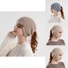 Knitted Winter Knitted Hat For Women With Ear Warmth And Ponytail Hole