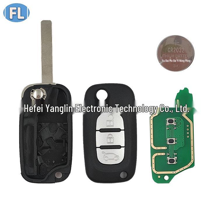 Kompatible Renault 3-Tasten Klappfernbedienung, 433 MHz, 46 Chip