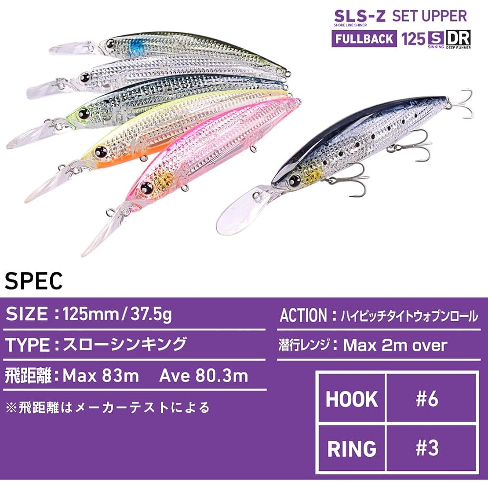 Daiwa SLZ Set Upper FB 125SDR-LI LI Chart Back Fishing Lure 125mm