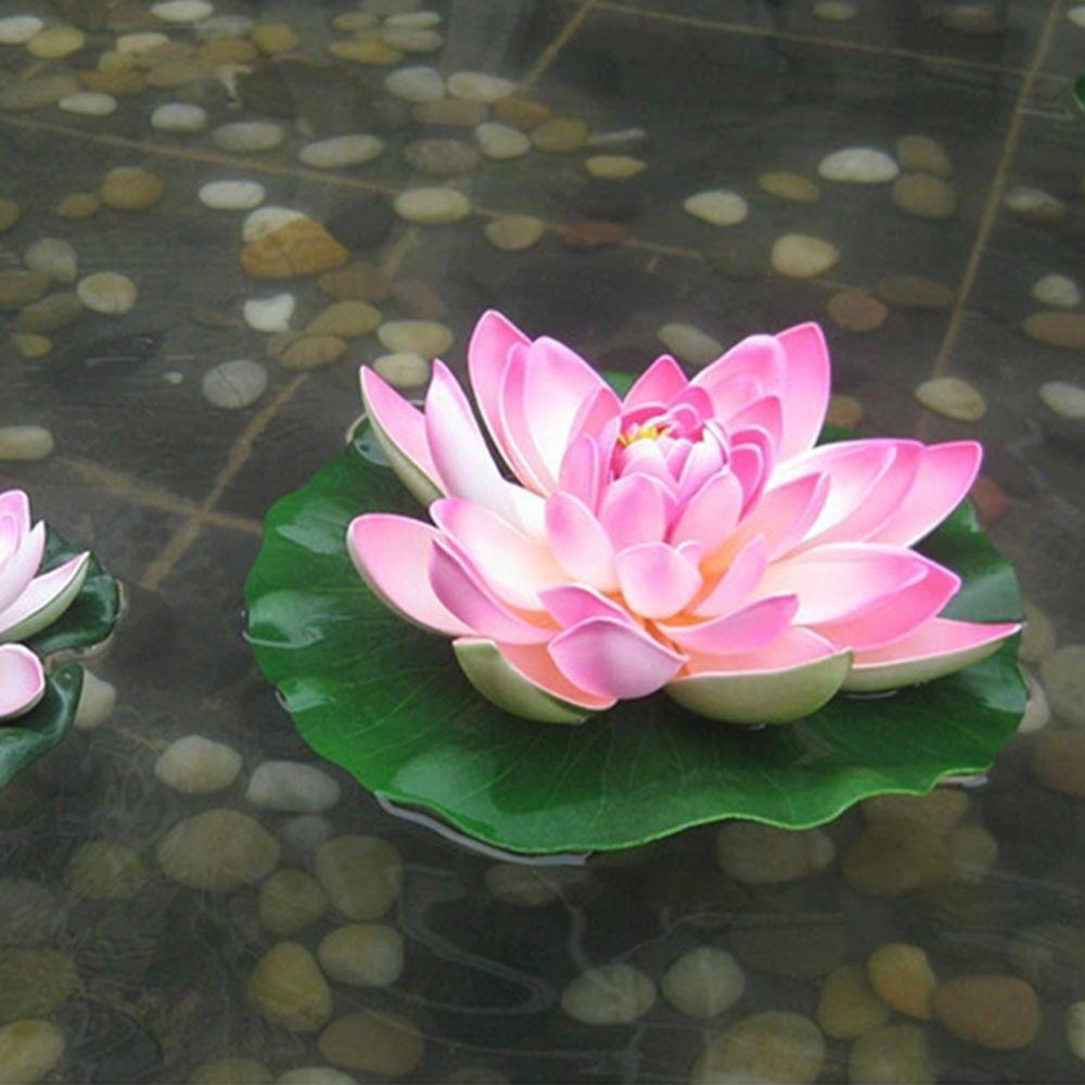 Green Leaves Floating Plants Floral Foam Simulation Fake Plants Artificial Lotus Flower Water Lily